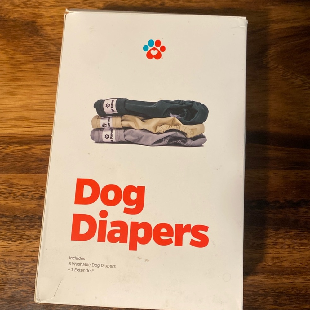 Dog Diapers 3 pack tan, gray and green. Size Medium